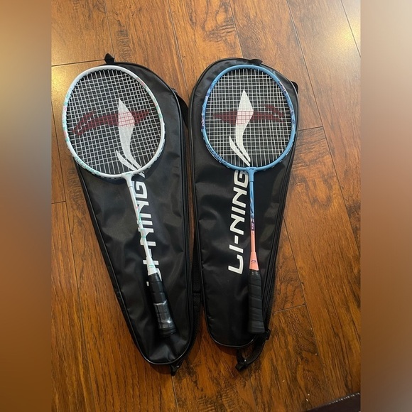 Li Ning Badminton Racket Set of 2 for Kids Adult with Bag - Picture 1 of 14